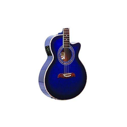Trans Blue Acoustic Electric Guitar H7424