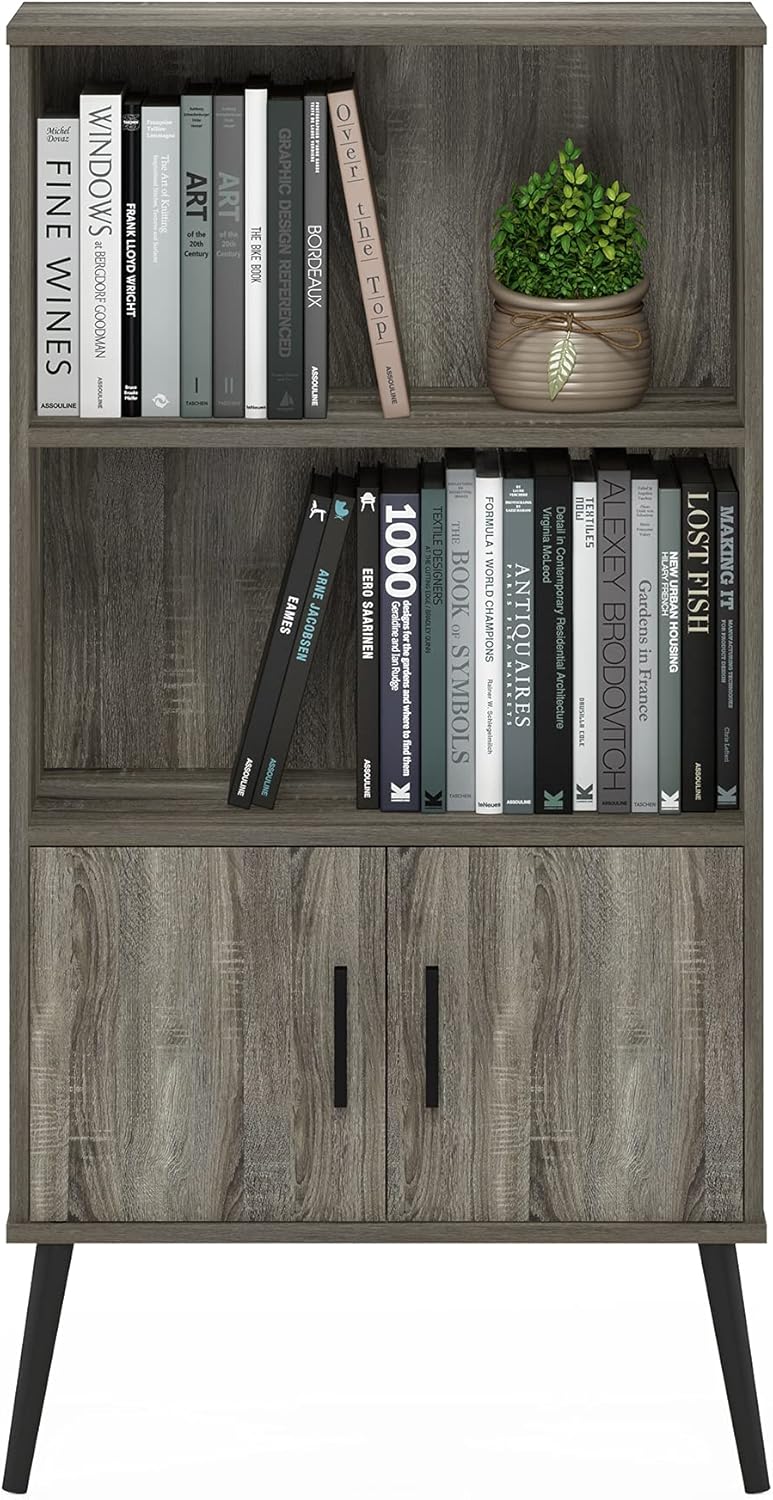 French Oak Accent Cabinet with Wood Legs, Pack of 2 L650