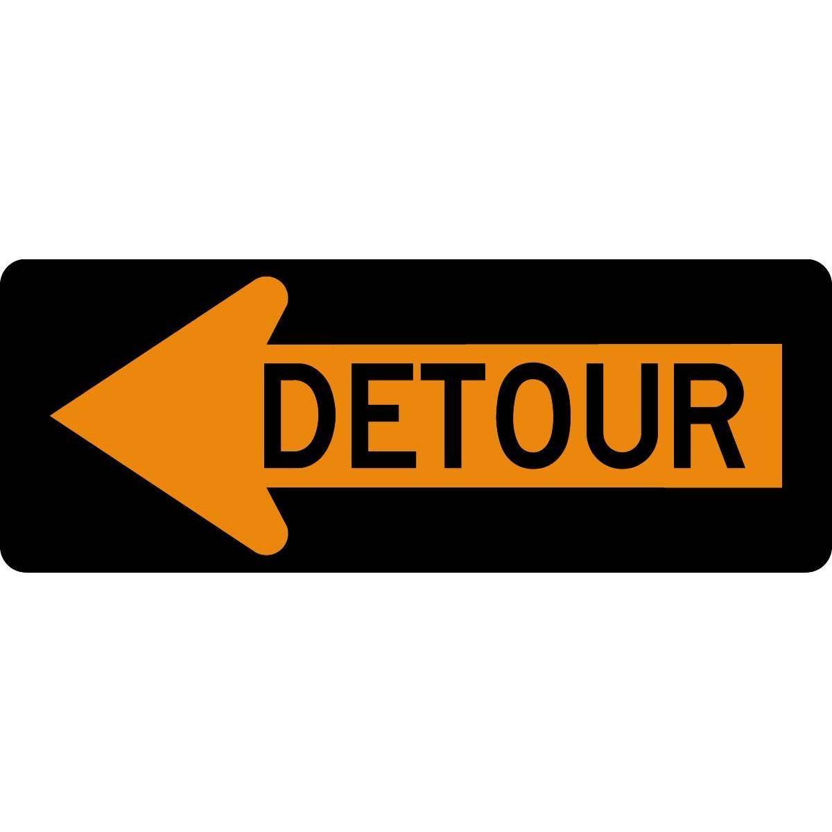 Detour Sign, 18 x 48in F2250