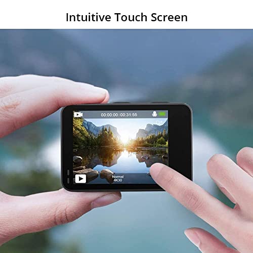 4K30fps Action Camera with 256GB MicroSDXC U3 Memory Card F106