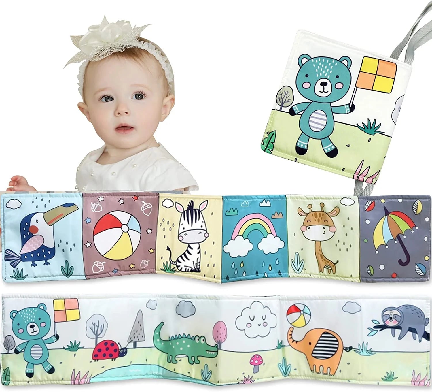 Soft Book Cloth Book High Contrast Baby Book Educational Learning Toy P8409