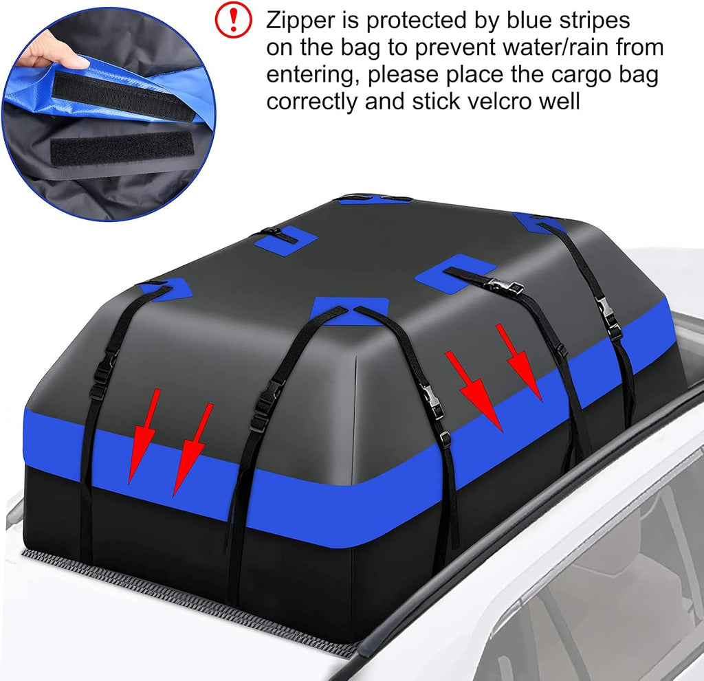 Waterproof Vehicle Cargo Carriers with Anti-Slip Mat, 10 Straps, Pack of 2 X340