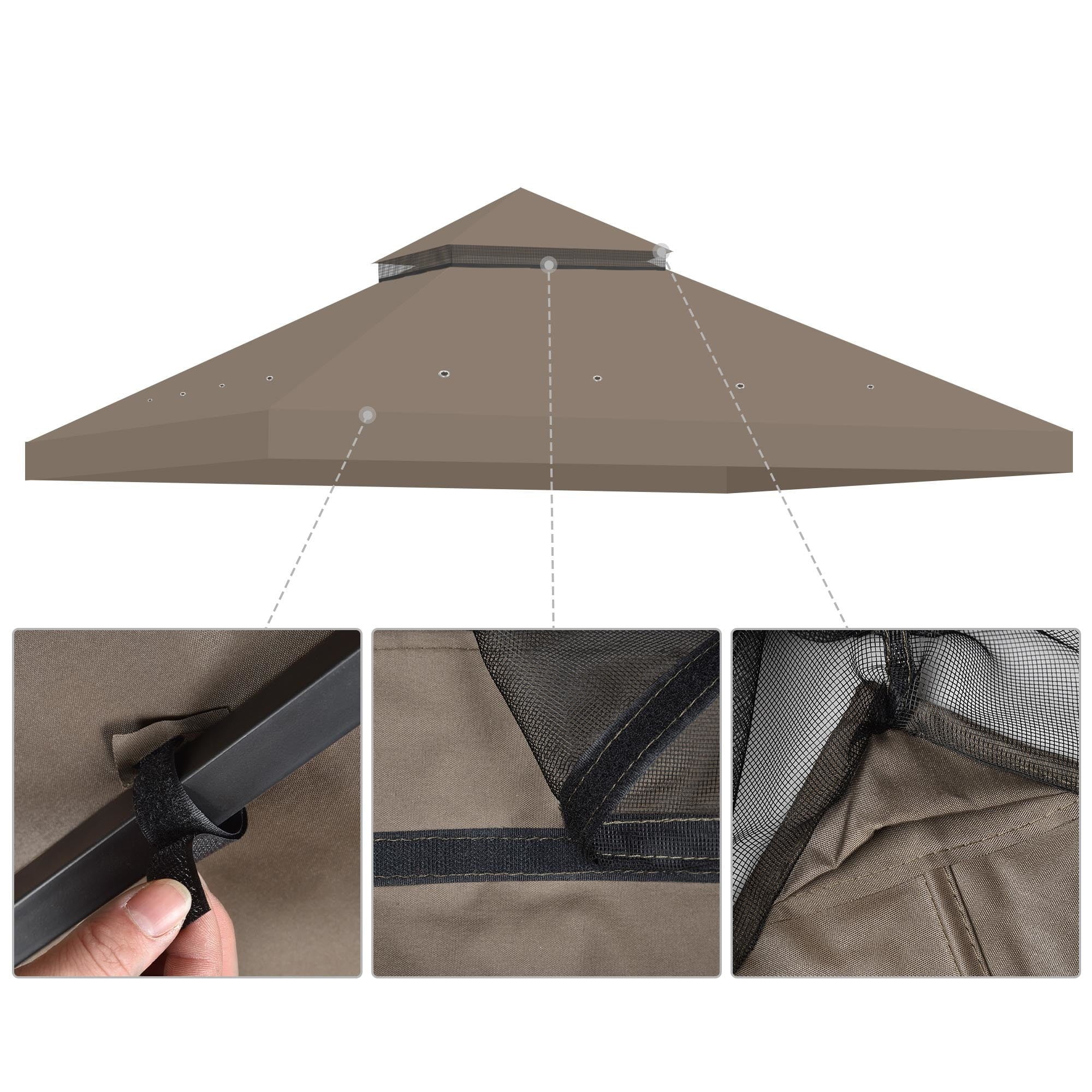 Brown Canopy Replacement 10x10ft Q5471