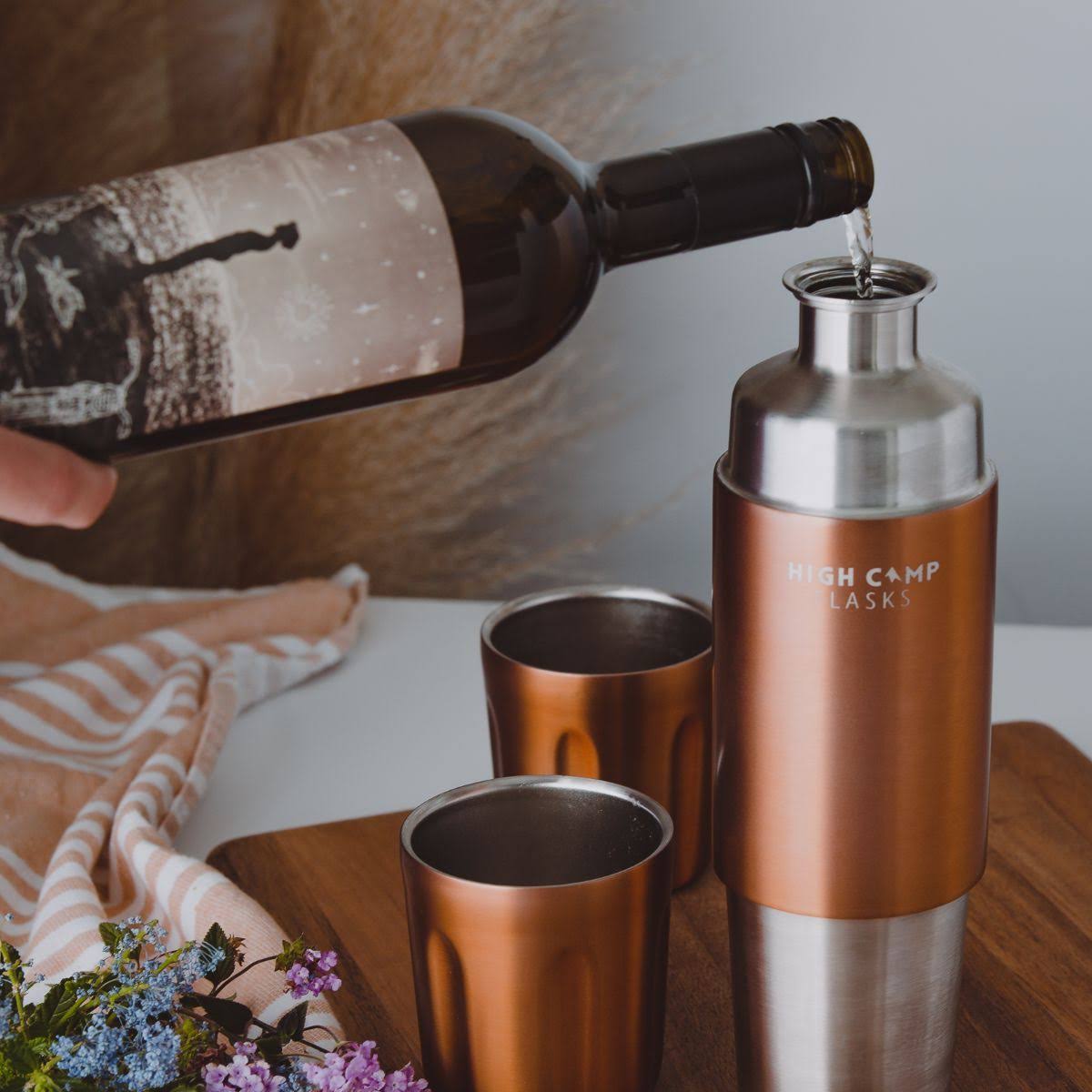 Firelight Flask Brushed Stainless, 750ml Q4356