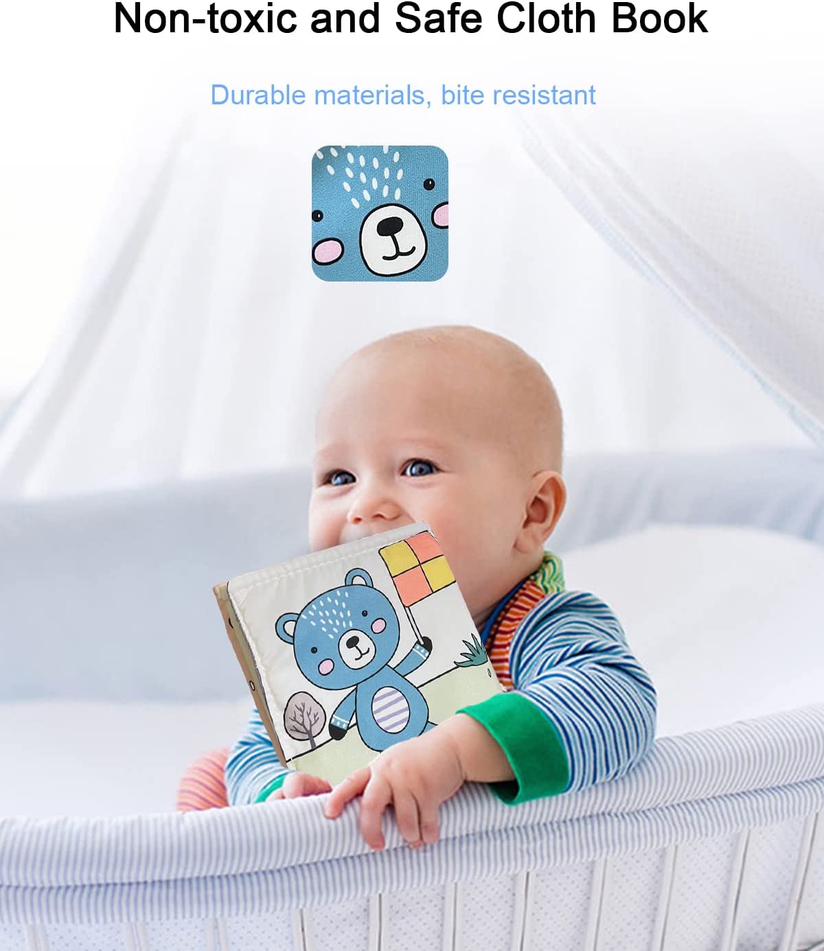 Soft Book Cloth Book High Contrast Baby Book Educational Learning Toy P8409