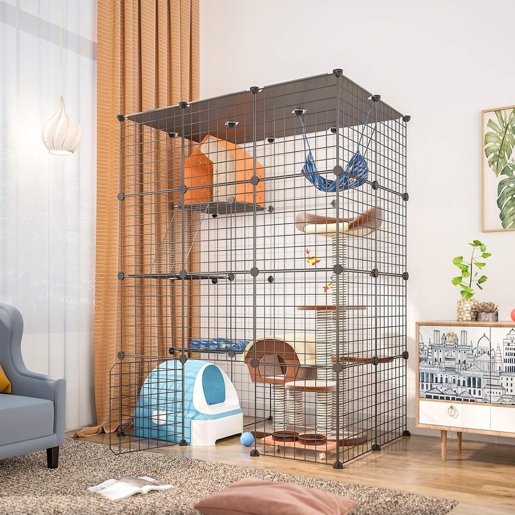 Large Cat Cage Metal Wire Kennels Crate V879801