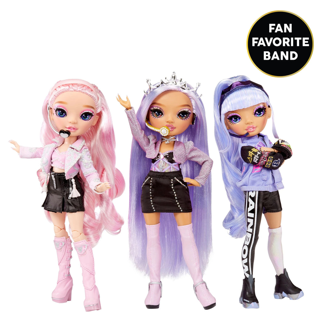 Purple Lilac Fashion Doll with 2 Designer Outfits and Microphone Headset Y6379