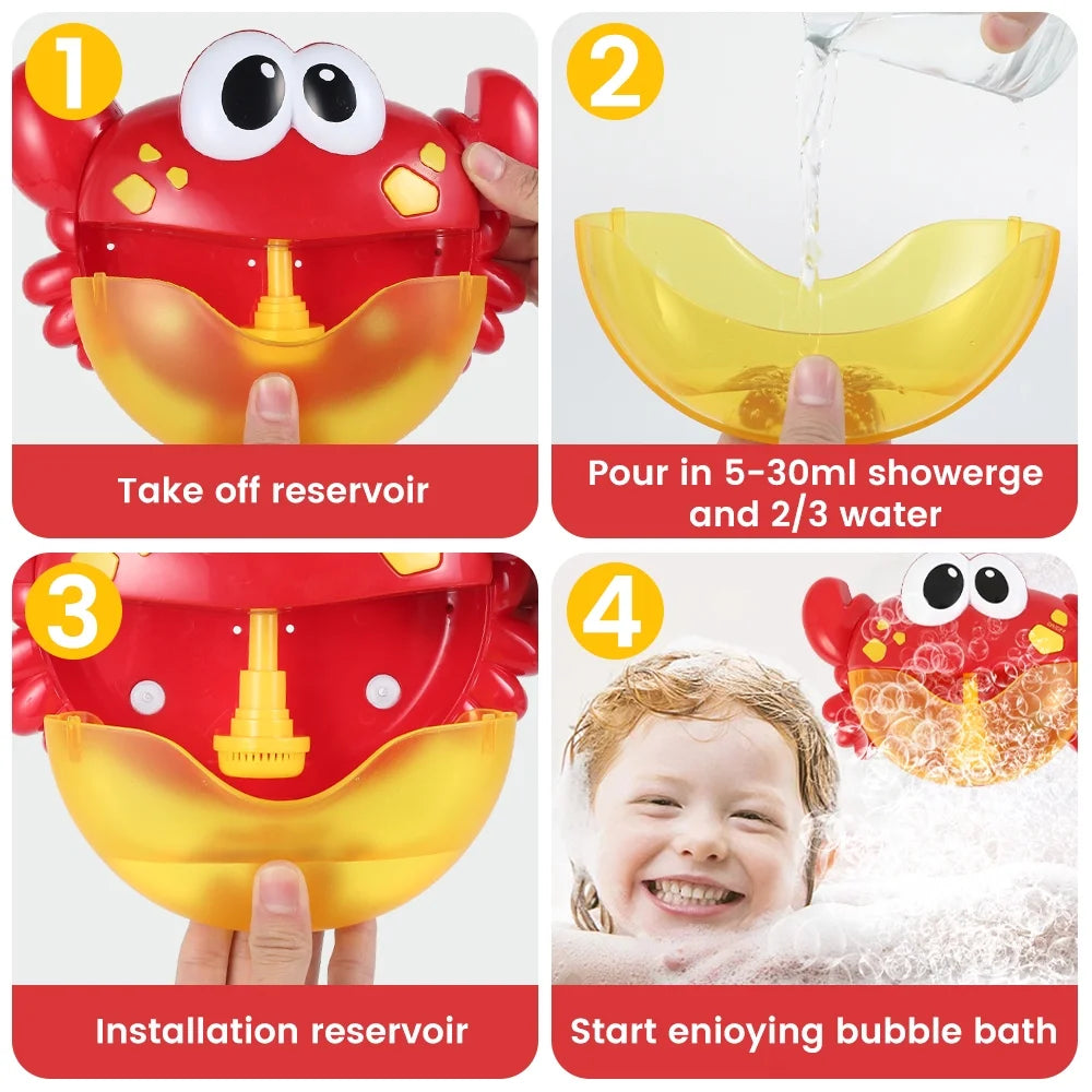 Musical Bubble Crab Bath Shower Toys S457522