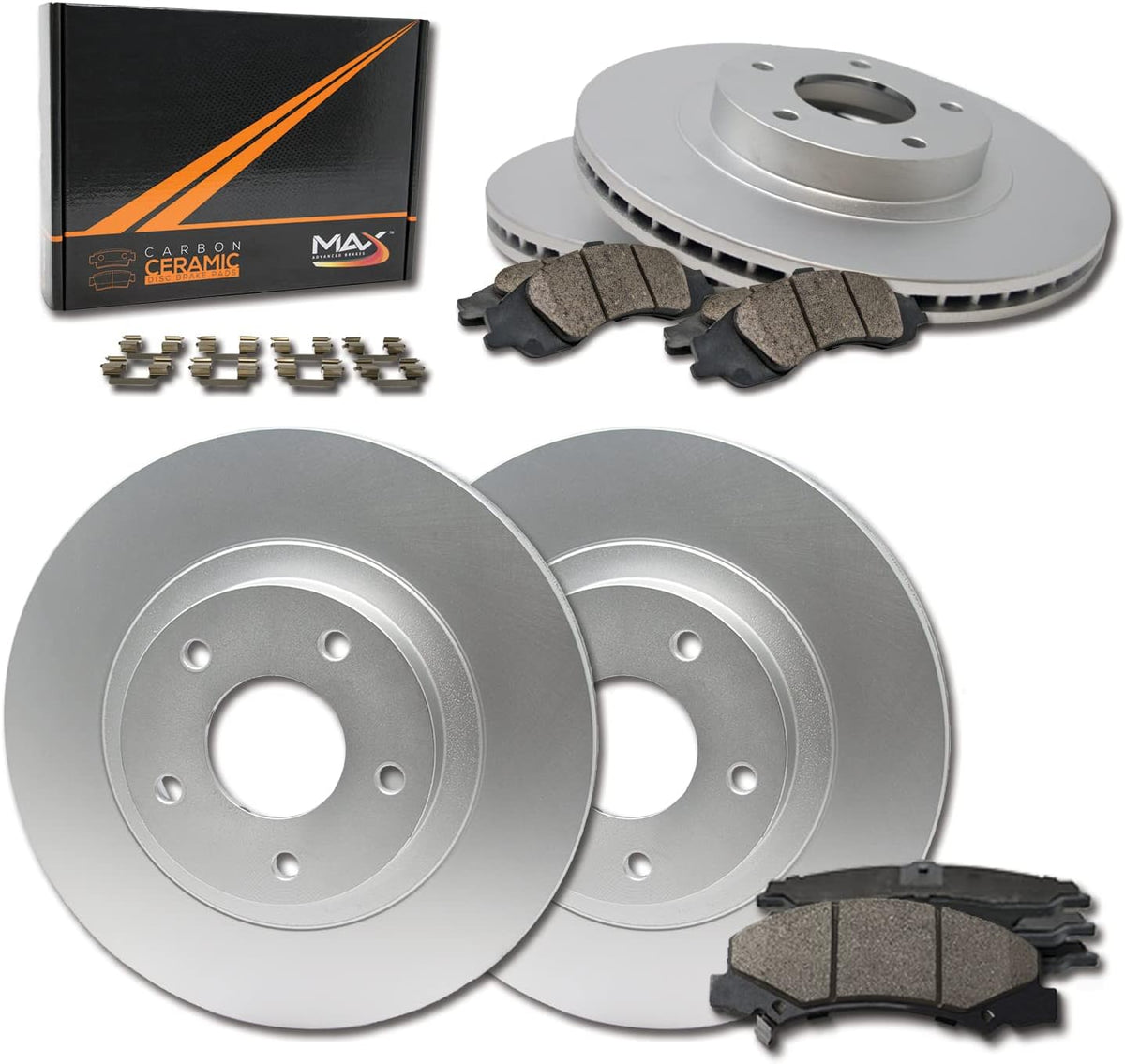 Max Brakes Geomet OE Rotors with Carbon Ceramic Pads L3224