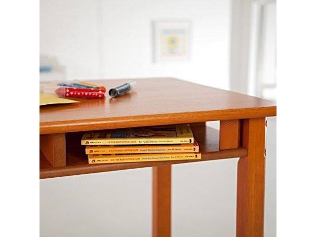 Childrens Rectangular Table and 2 Chairs Set, Walnut Q453310