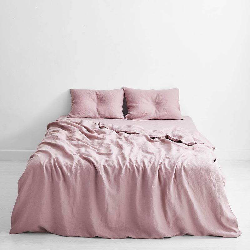 Lavender 100% Flax Linen Bedding Set Full V570