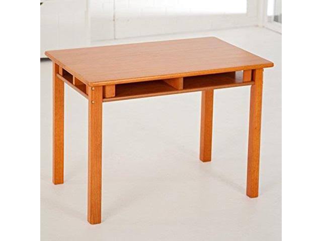 Childrens Rectangular Table and 2 Chairs Set, Walnut Q453310