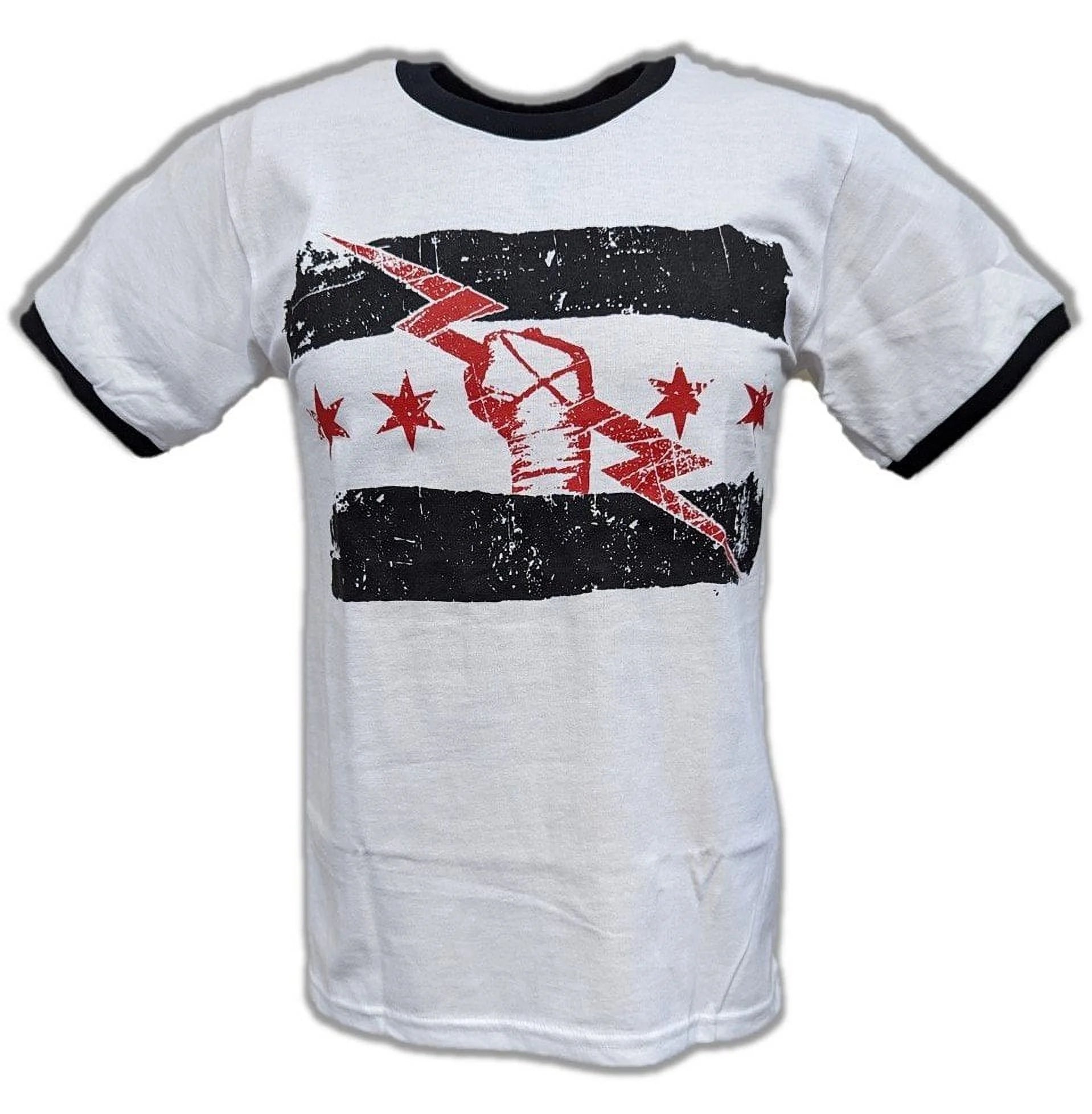 White Ringer T-shirt 4XL W4997