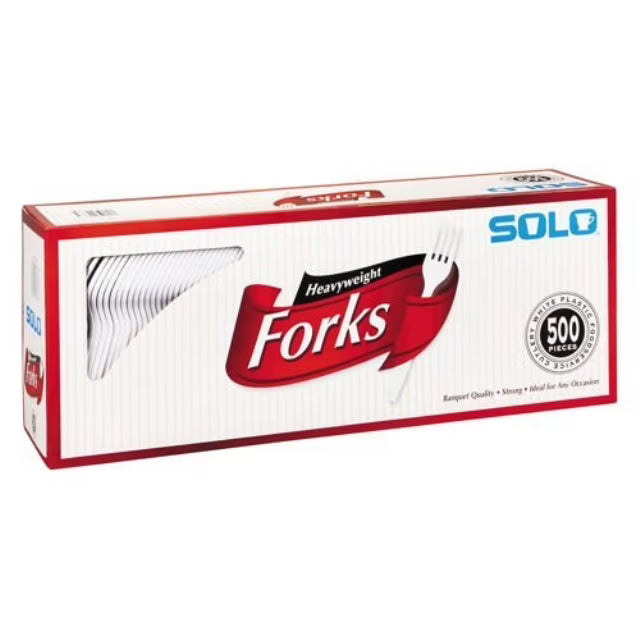 Plastic Heavyweight Fork White 500ct O937532