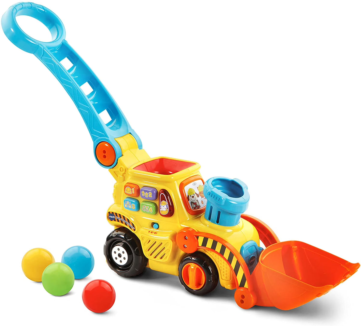 Yellow Pop-a-Balls Push & Pop Bulldozer V7408