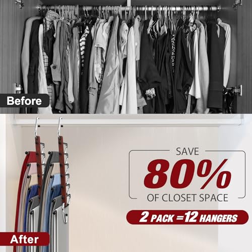 Mahogany Wooden Pants Hangers 2 Pack L9214