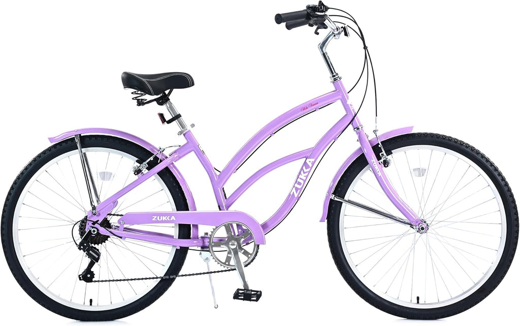 26 Inch 7 Speeds Steel Frame Beach Cruiser Bike I283368