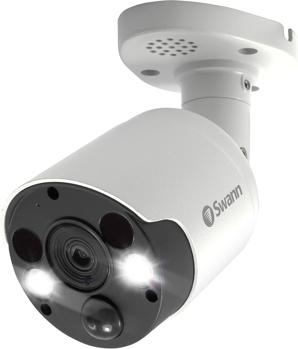 4K Ultra HD Wired Bullet Security Camera with Color Night Vision and Siren H101