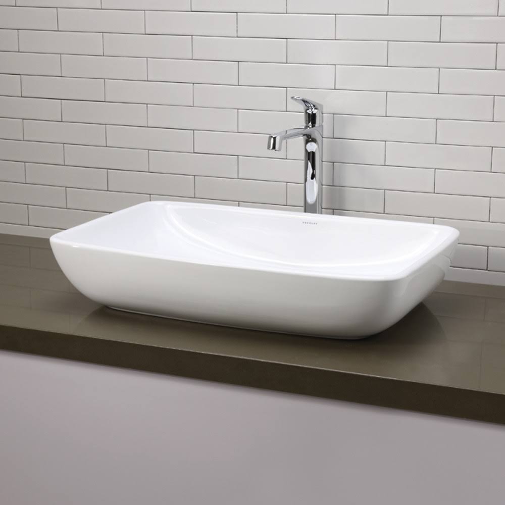 White Rectangular Vessel Sink Q600684