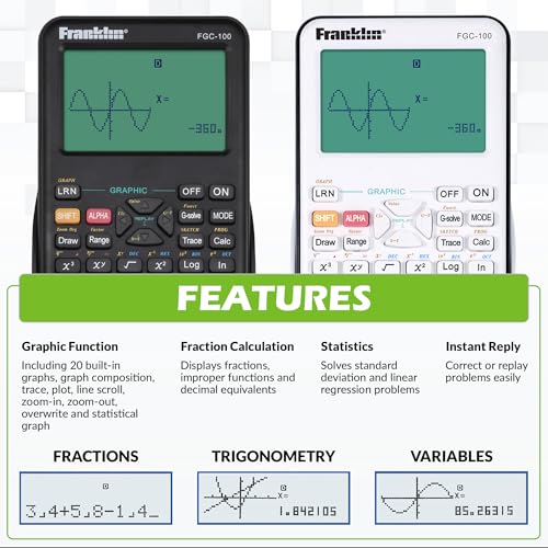 Scientific Graphing Calculator with 3 Operating Modes and 20 Built-in Graphs K59986