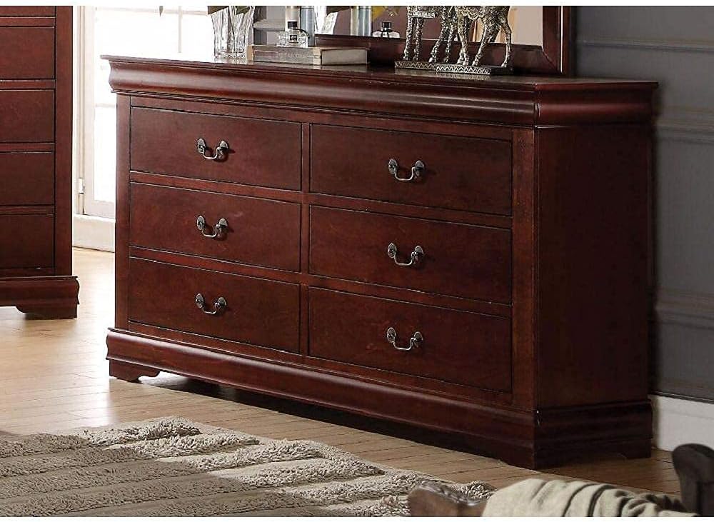 Cherry Wood 5 Drawer Chest Side Table P46204