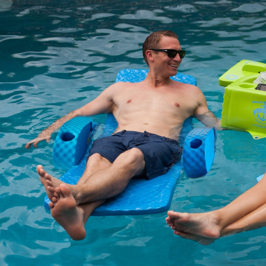 Tropical Teal Folding Pool Lounger Y36441