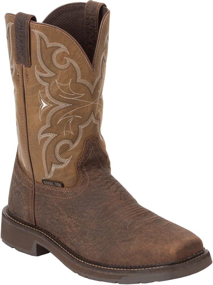 Brown Steel Toe Work Boots N916505