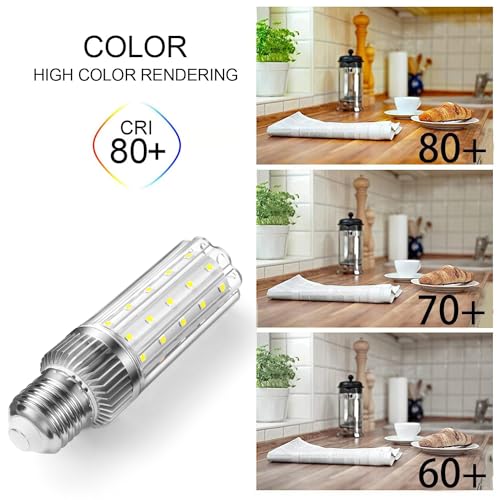 E12 LED Candelabra Bulbs, 150 Watt Equivalent, Daylight White 6000K, Non-Dimmable (4 Pack) G7216
