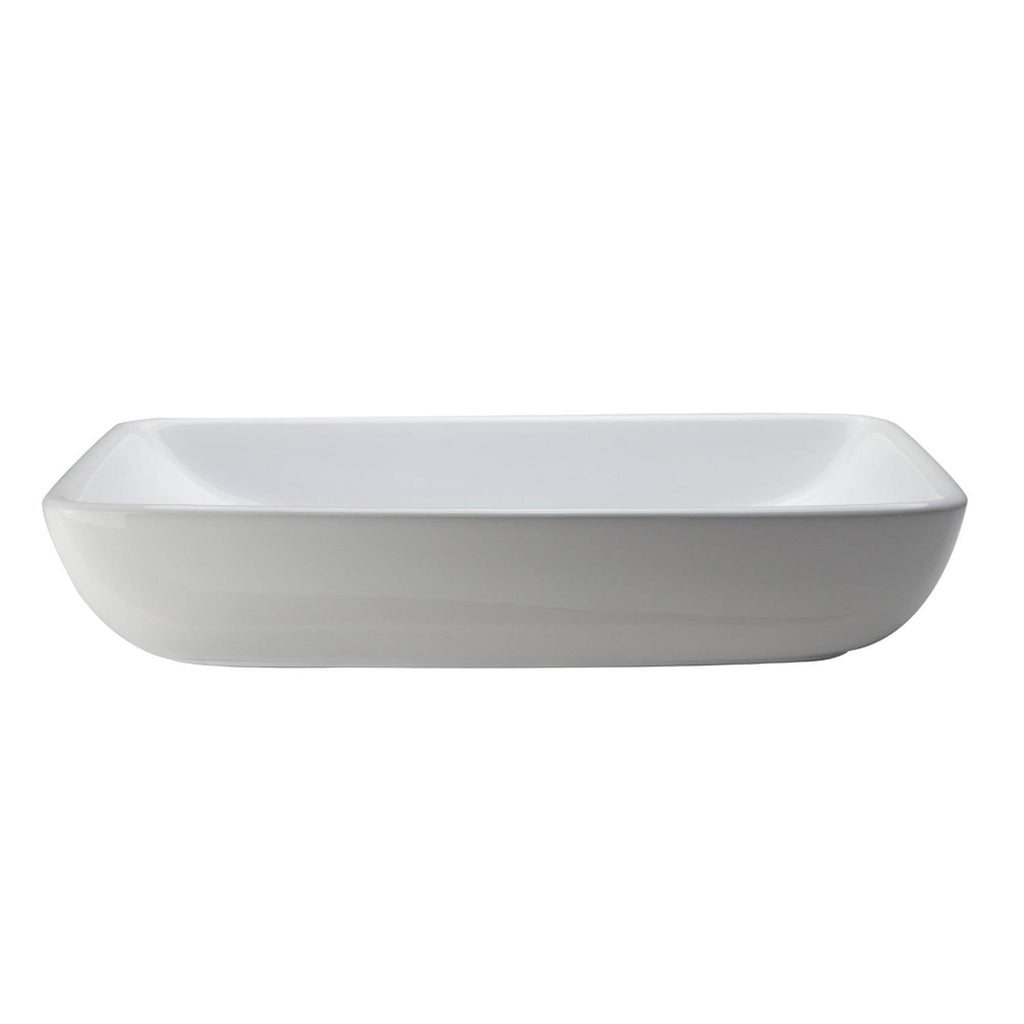 White Rectangular Vessel Sink Q600684