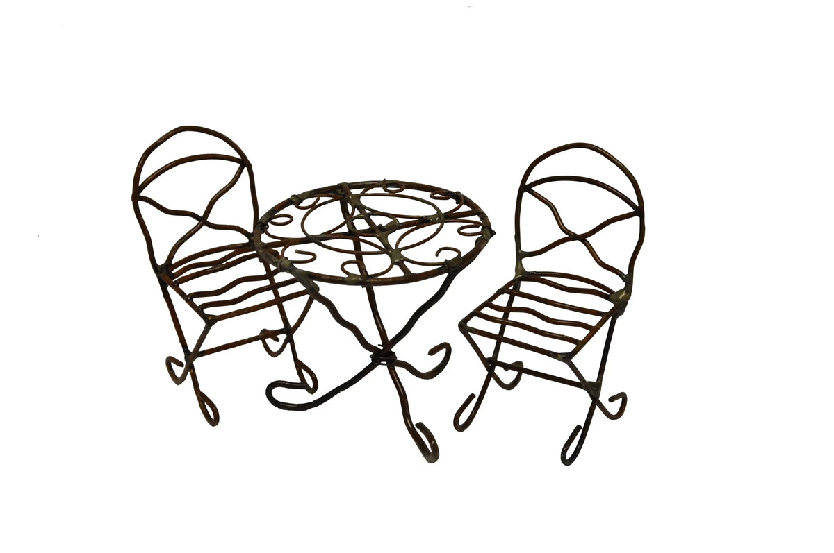 Red Metal Miniature Bistro Set F54821