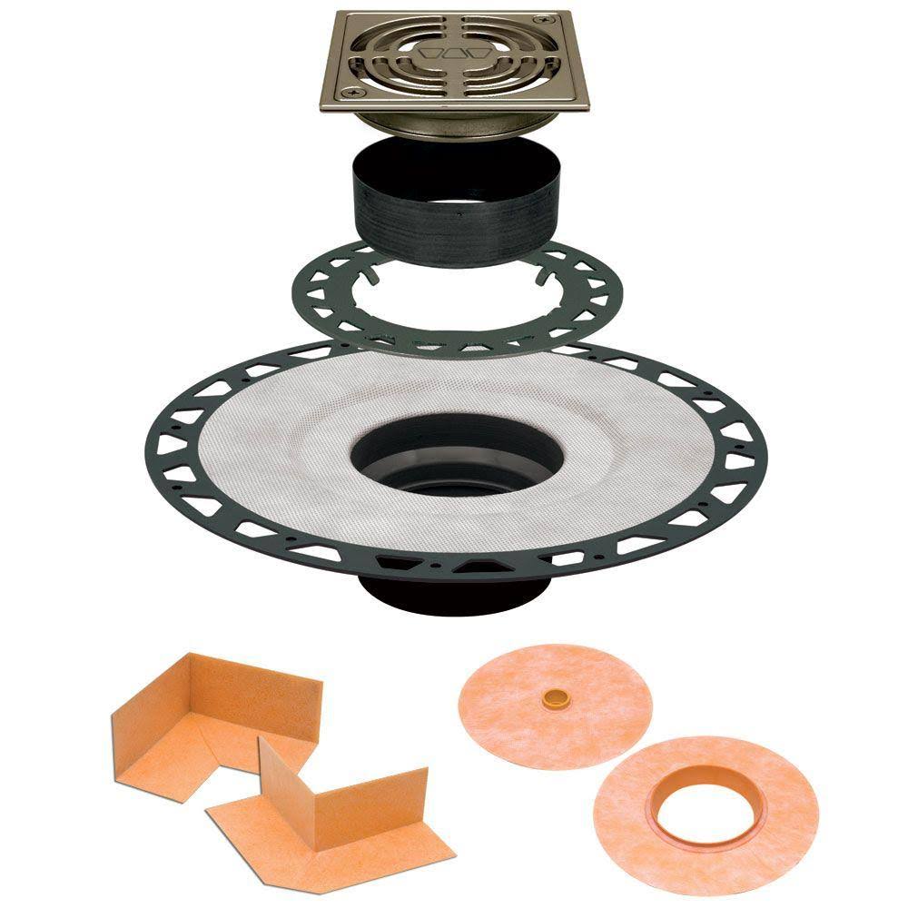 Brushed Nickel ABS Drain with Grate Q53197