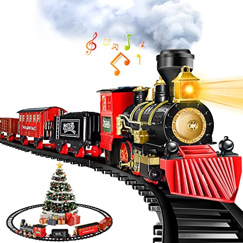 Train Set with Steam, Light and Sounds, Electric Train Toy P8685