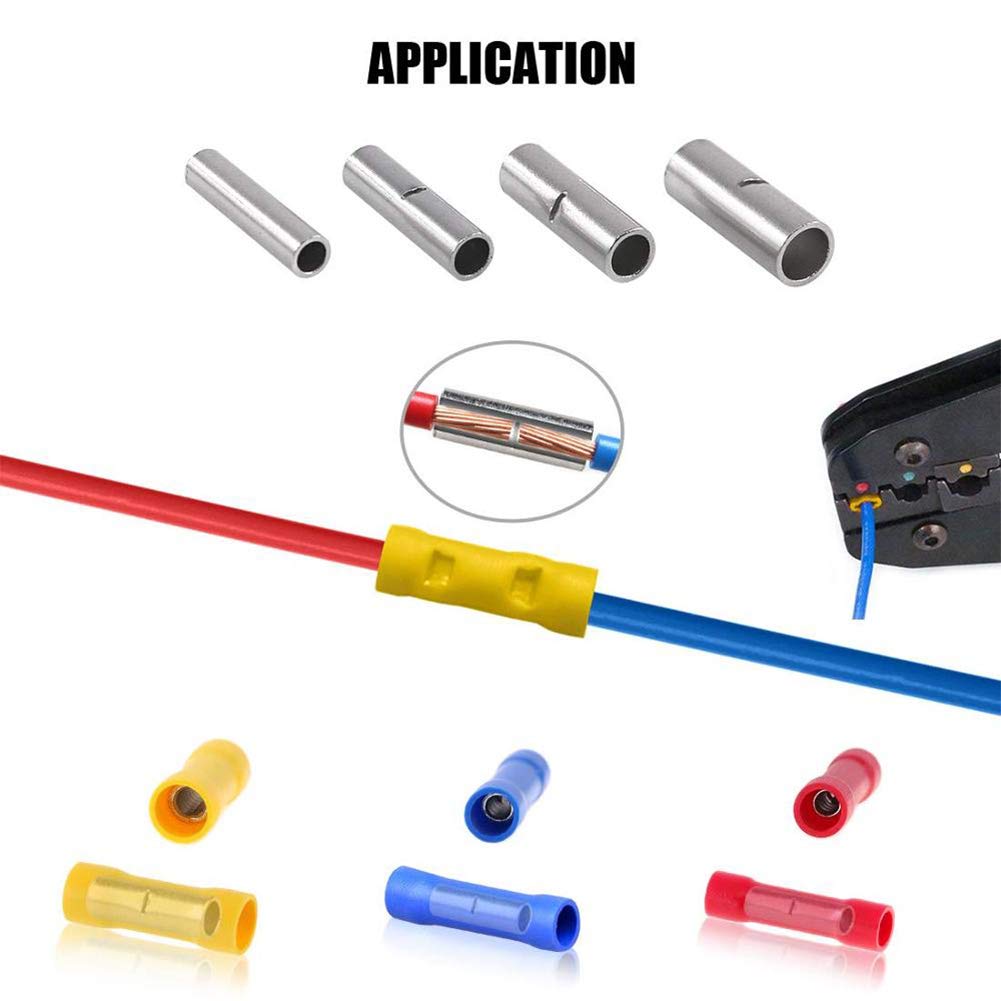 10Pcs Non Insulated Butt Connectors I974