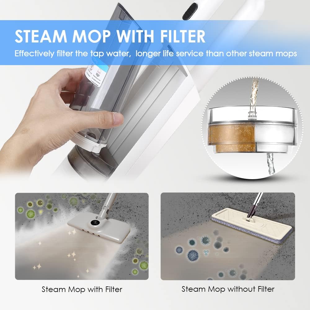 12-in-1 Steam Mop Floor Cleaner with LCD Temperature Digital Display R54617