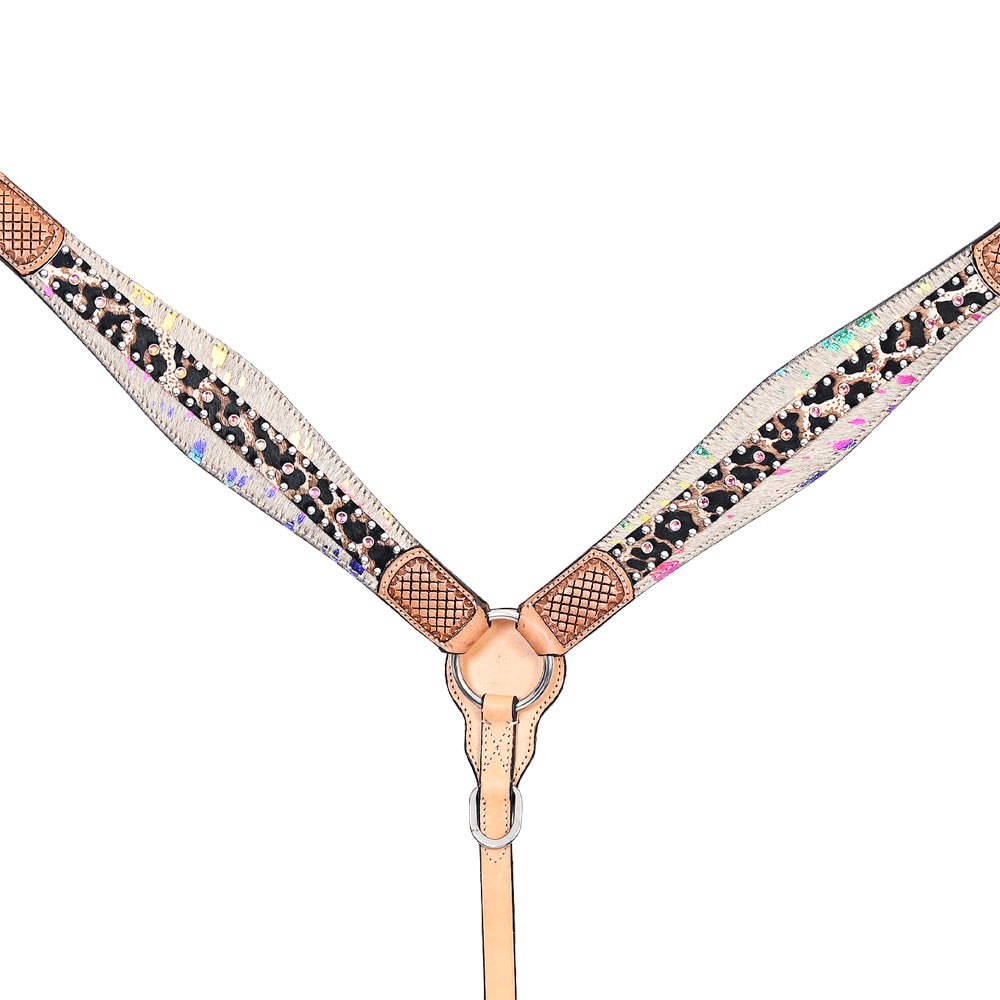 Tan Hairon Leather Horse Headstall Breast Collar R408751