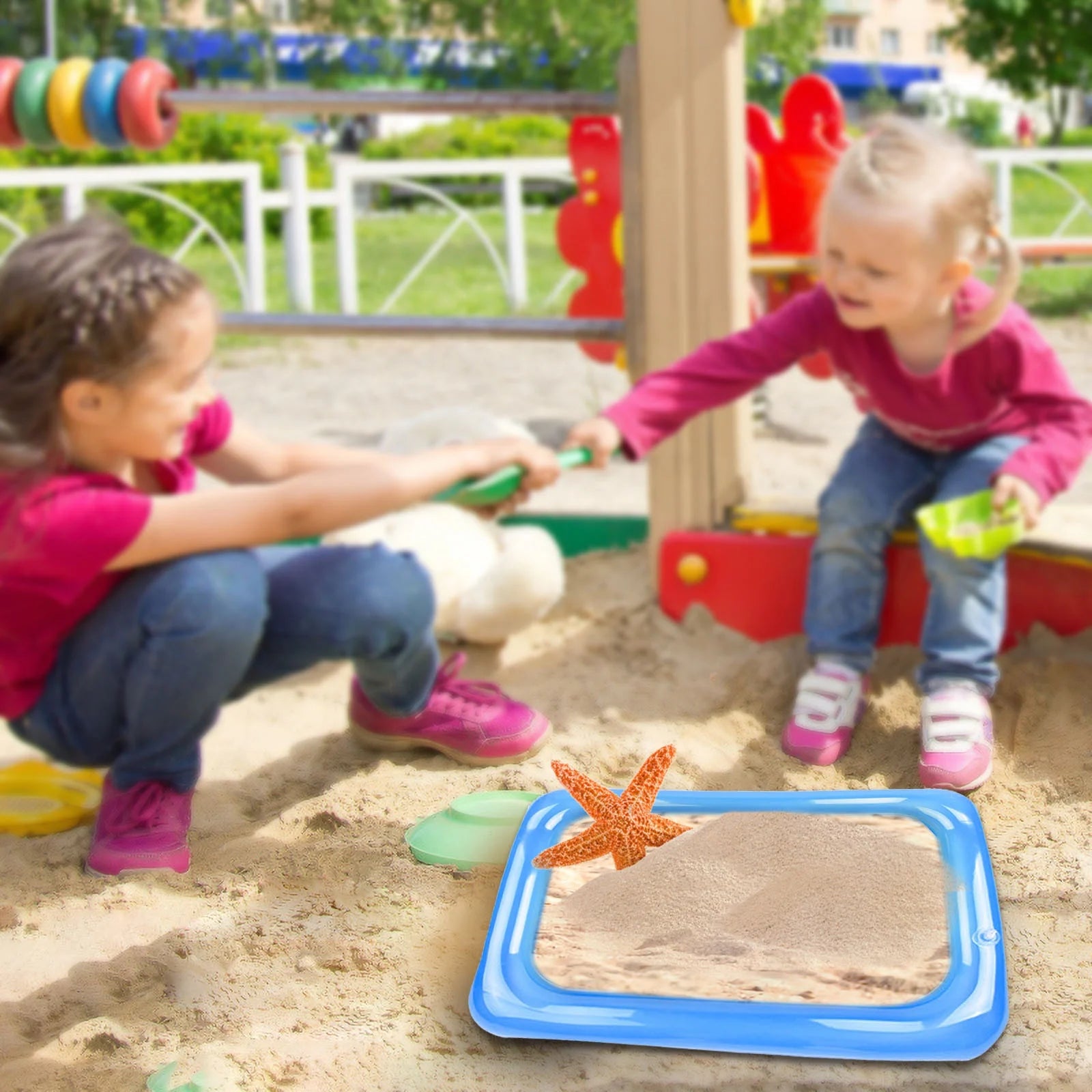 Inflatable Sand Table Toy Sand Fishing Tray R9569