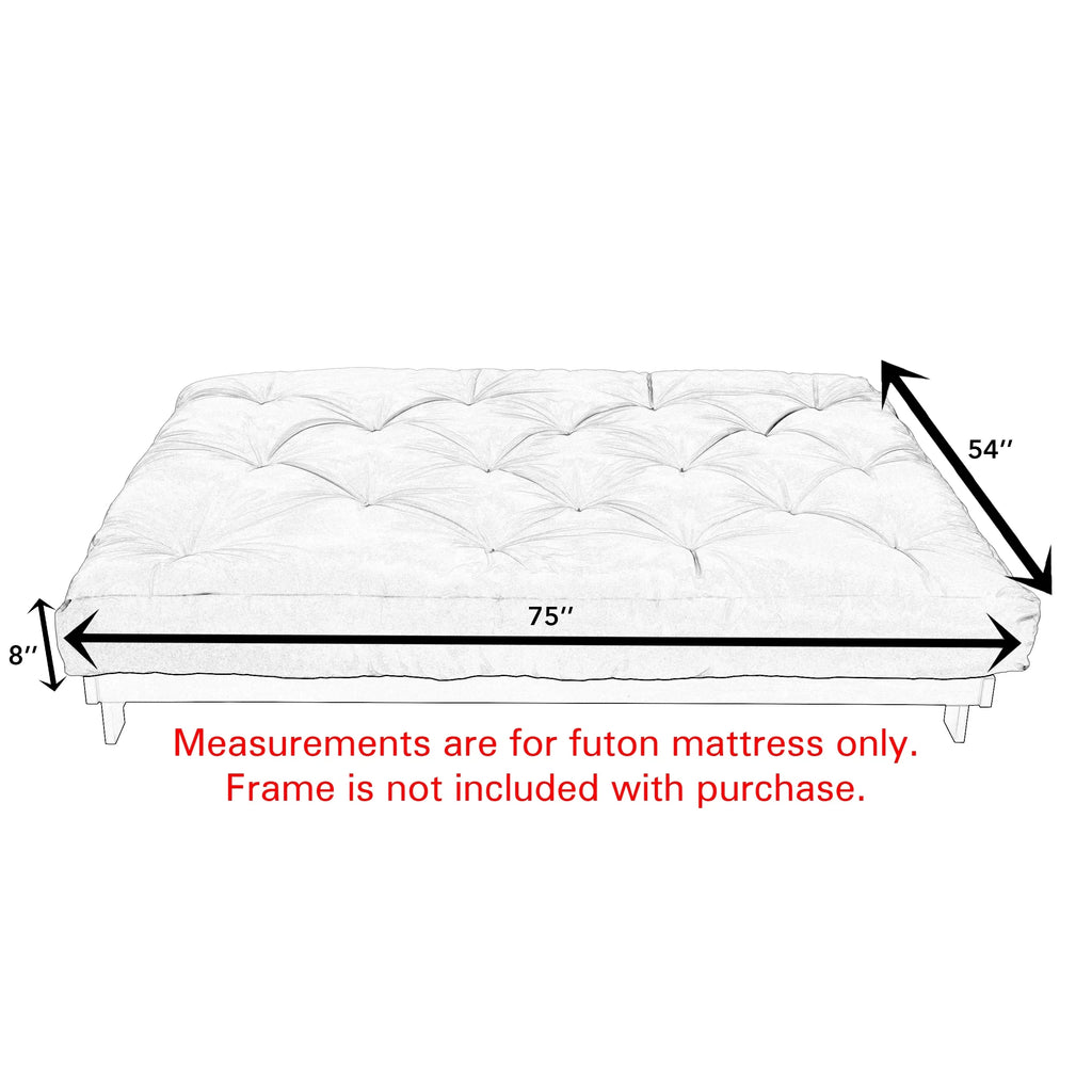 Black Transitional Futon Mattress A9005