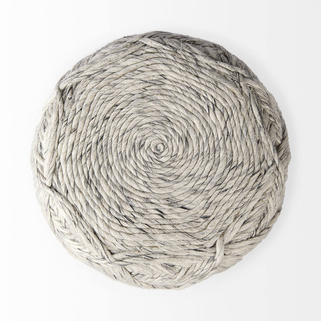 Woven Wool Pouf J267540