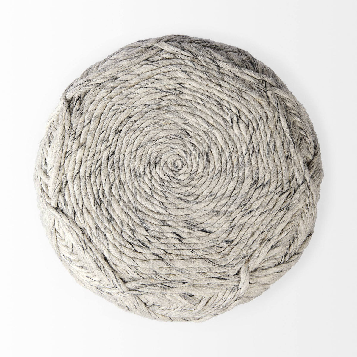 Woven Wool Pouf J267540
