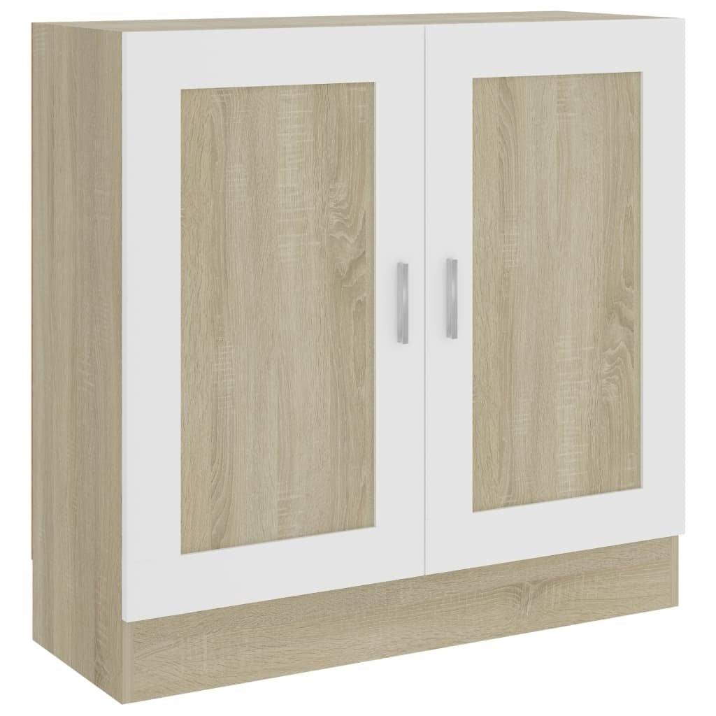 Book Cabinet White and Sonoma Oak Chipboard G6200