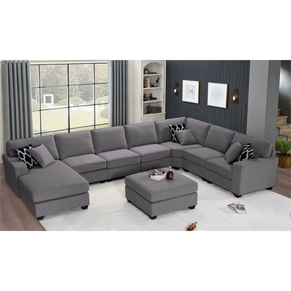 Fabric Reversible Sectional Sofa T147908