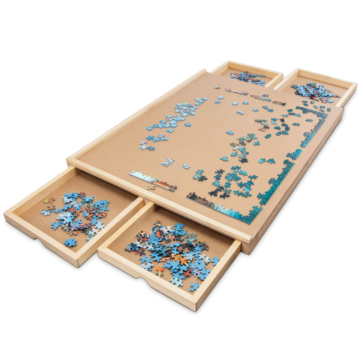 1000 Piece Wooden Jigsaw Puzzle Table with 4 Drawers I730