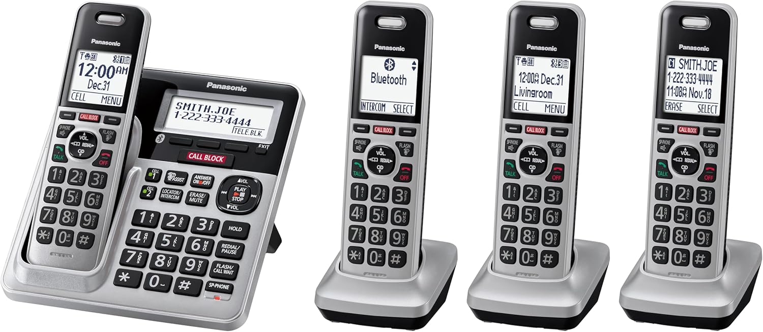 4-Handset DECT 6.0 Bluetooth Phone Bundle P73112