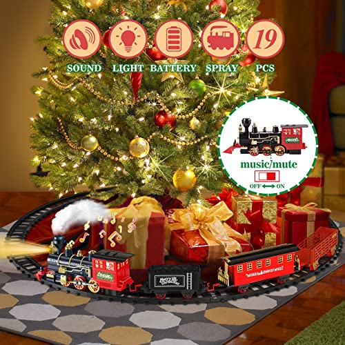 Train Set with Steam, Light and Sounds, Electric Train Toy P8685