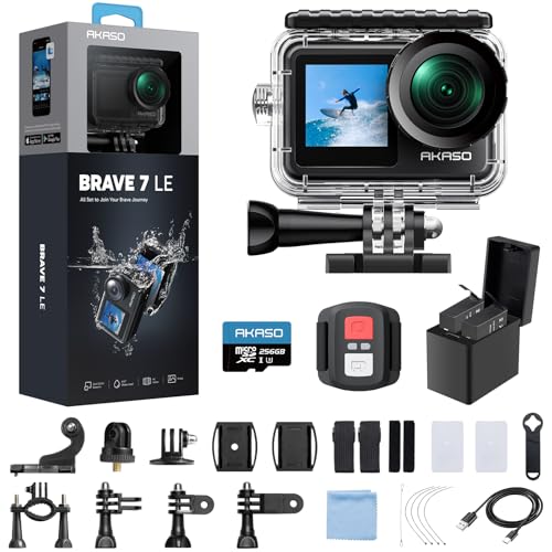 4K30fps Action Camera with 256GB MicroSDXC U3 Memory Card F106