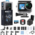 4K30fps Action Camera with 256GB MicroSDXC U3 Memory Card F106
