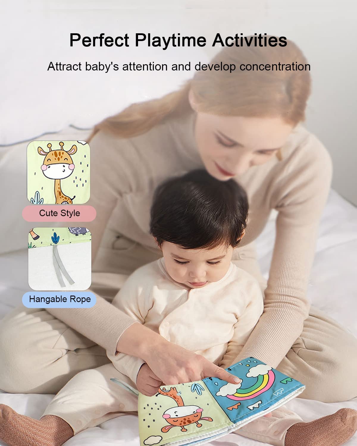 Soft Book Cloth Book High Contrast Baby Book Educational Learning Toy P8409