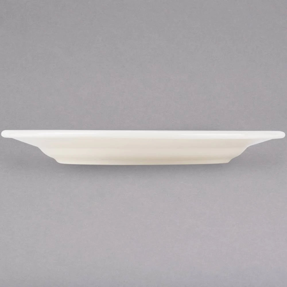 12/Case 10x22 Eggshell Wide Rim China Plate R9903