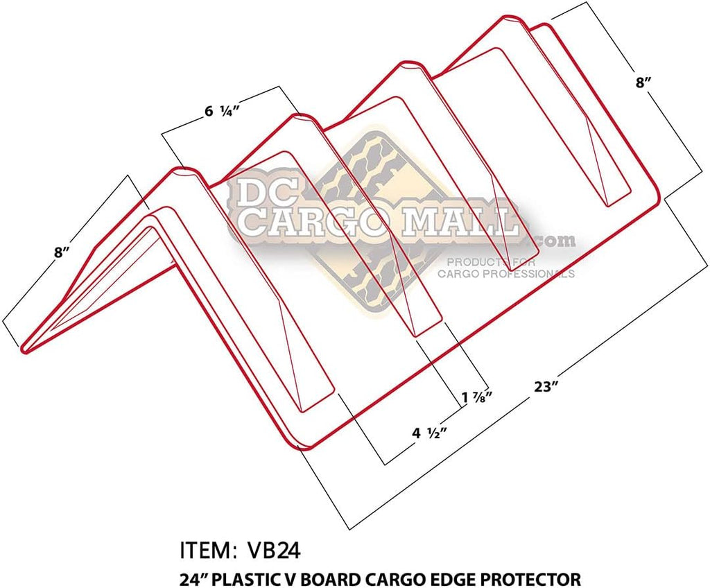 8 x 8 x 24 4 Pack Cargo Load Corner Edge Protector H6918