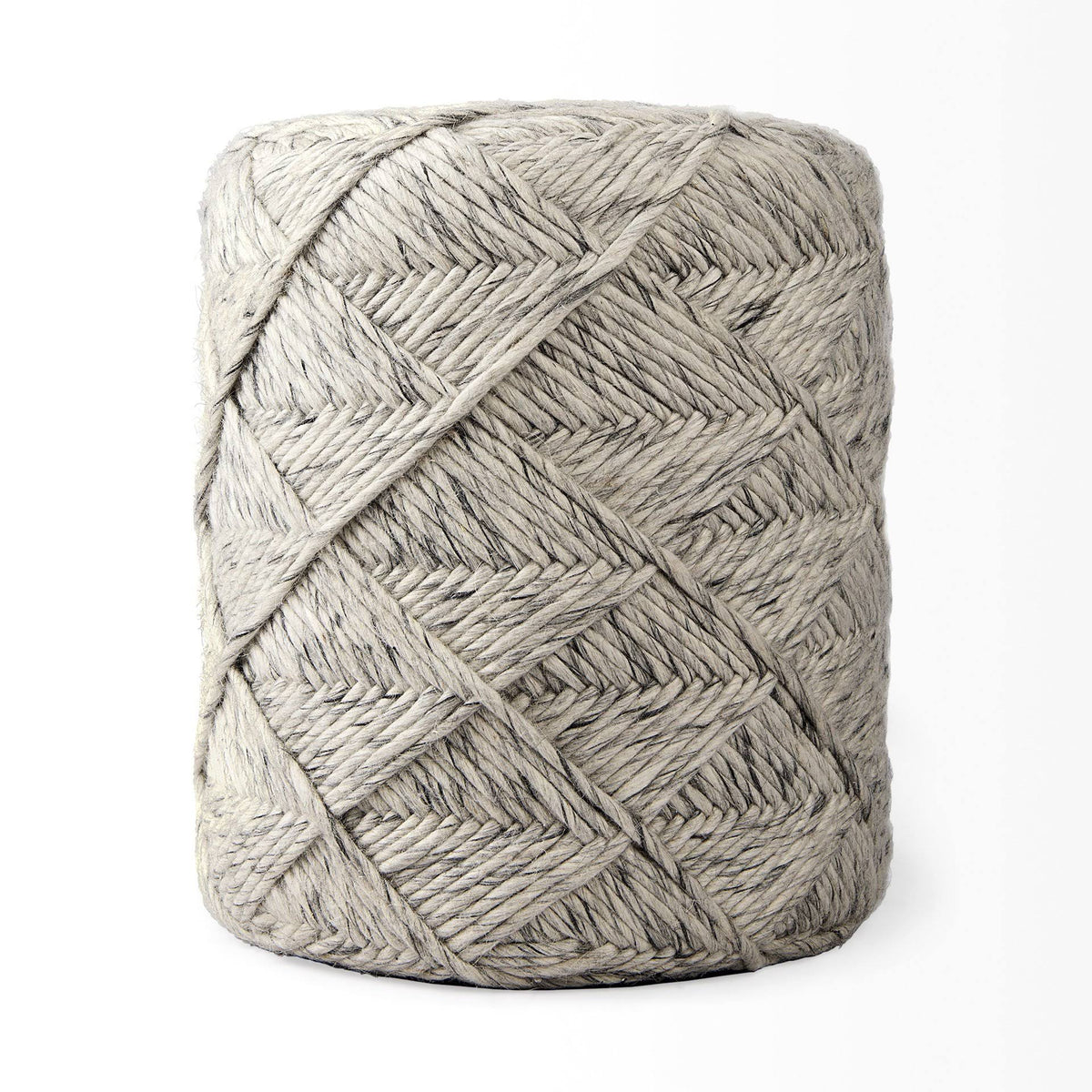 Woven Wool Pouf J267540